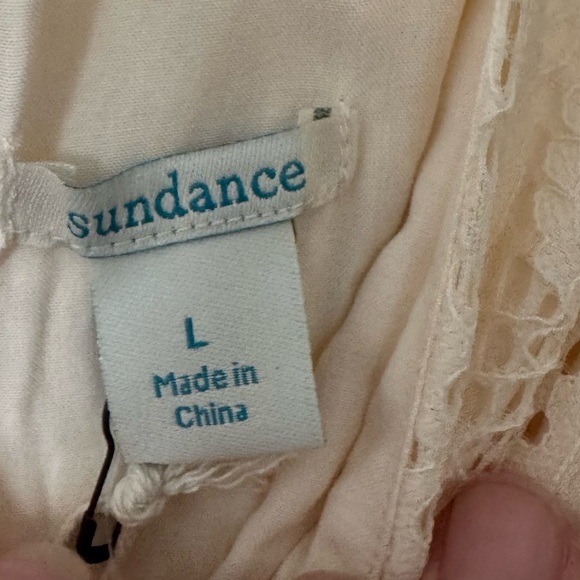 NWT SUNDANCE Champs De Fleur Dress Ivory Cream Lace Ruffle Midi Size Large - Picture 13 of 14